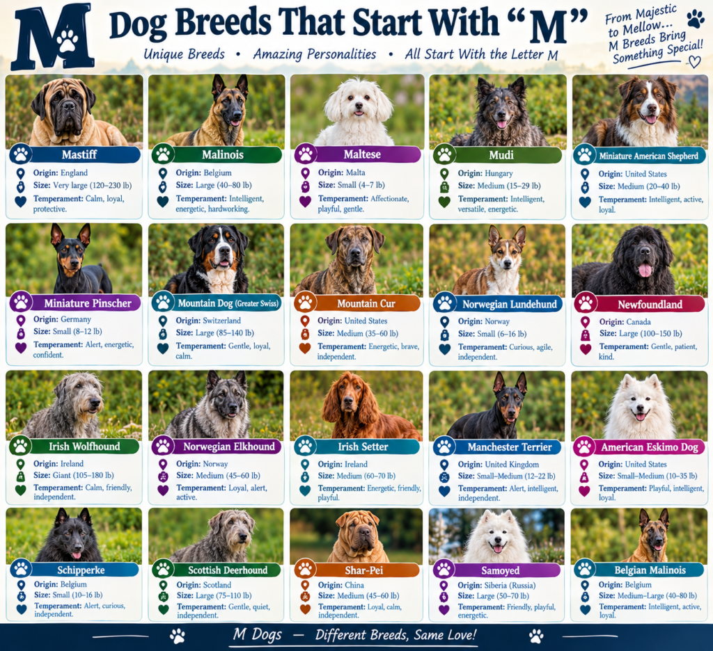 Dog Breeds That Start With M
