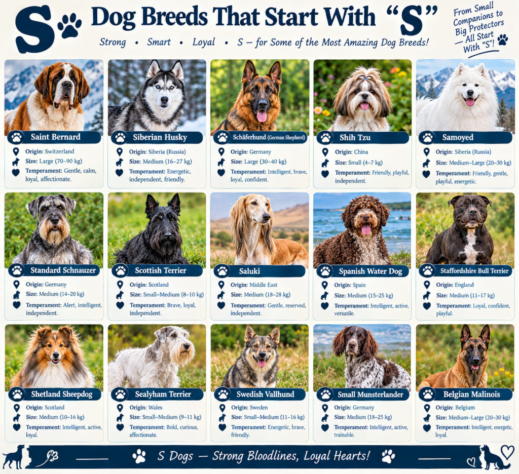 Dog Breeds That Start With S
