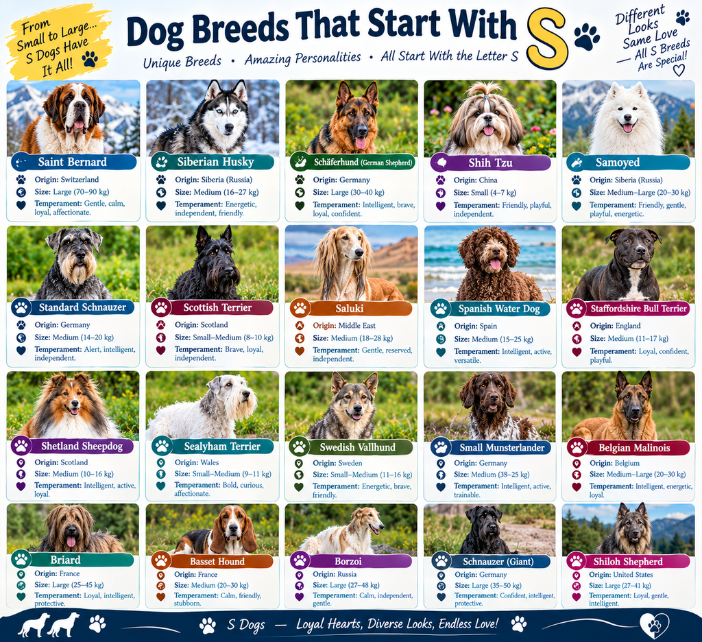 Dog Breeds That Start With S